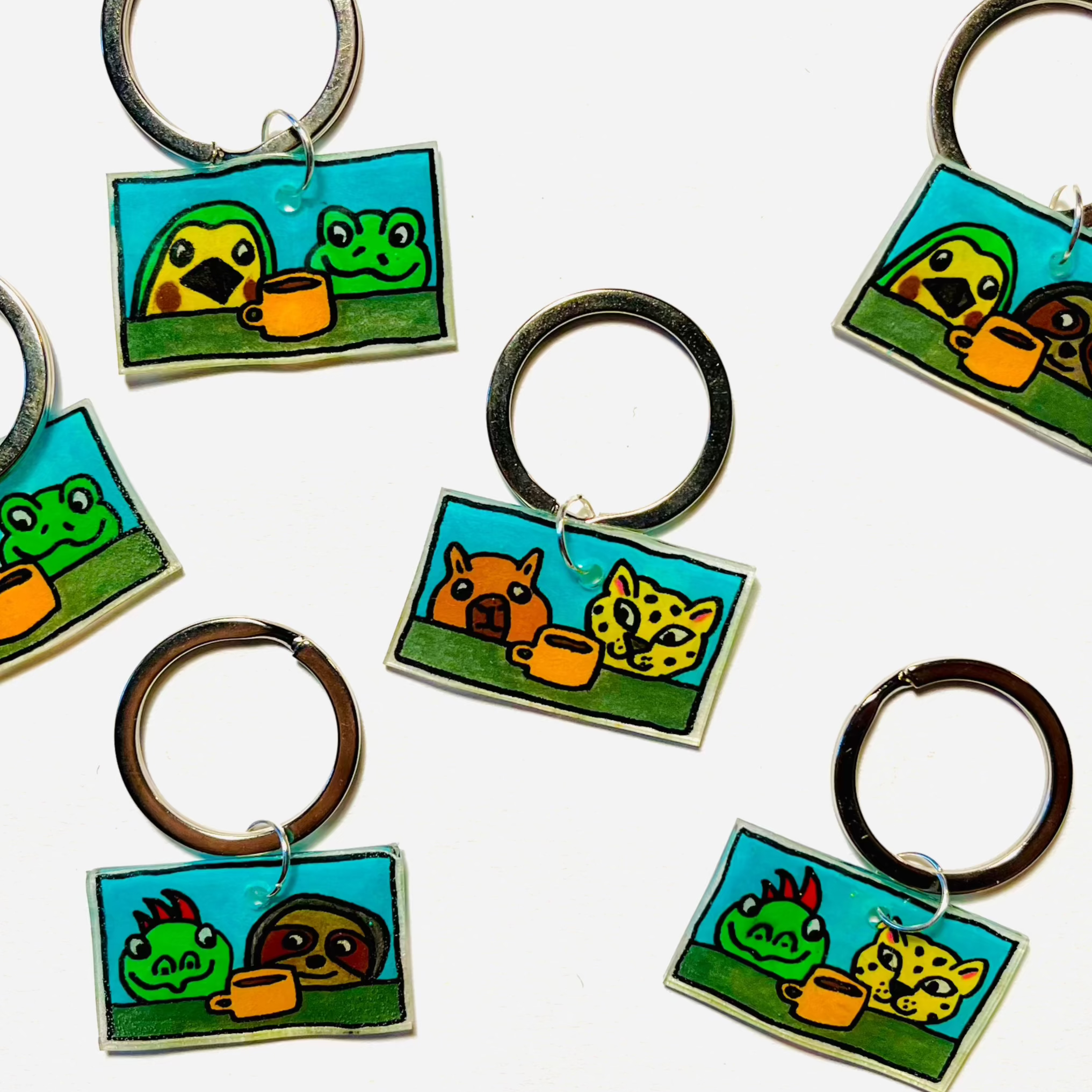 café & amis keychain