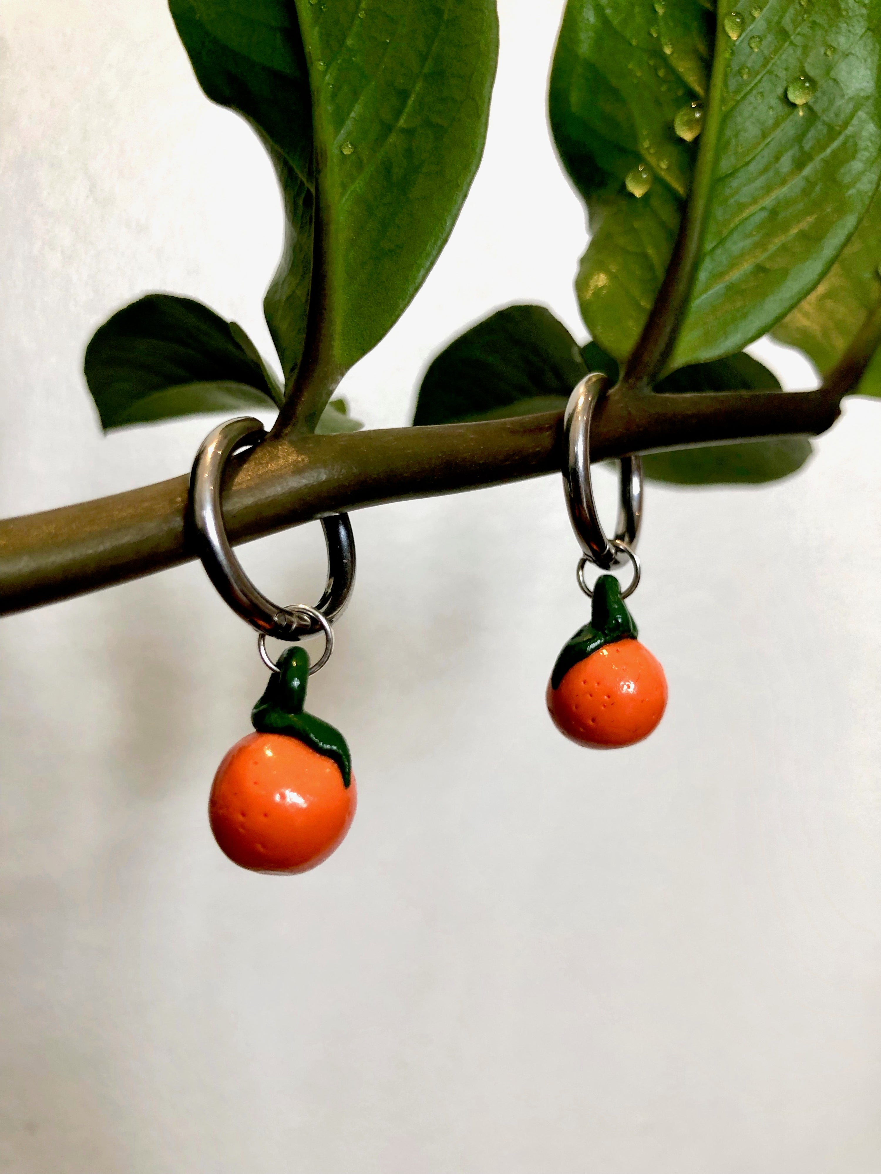 orange earrings